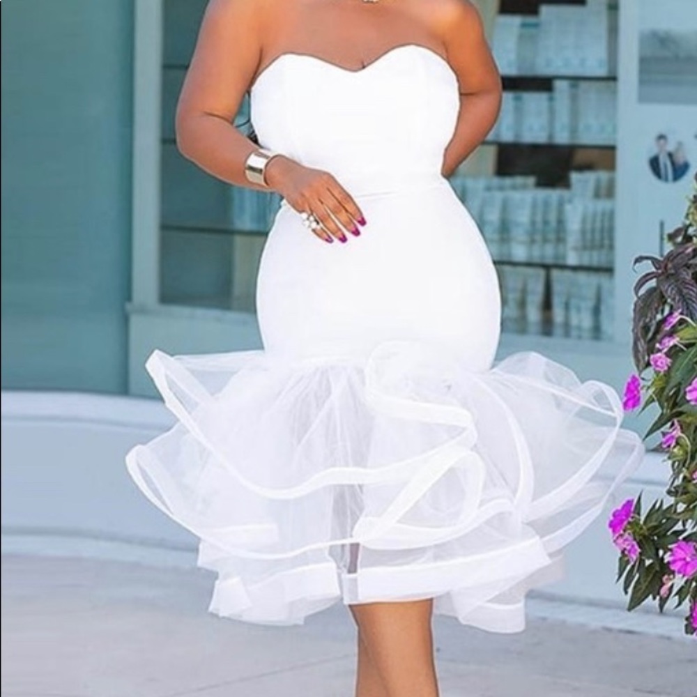 White strapless dress never worn